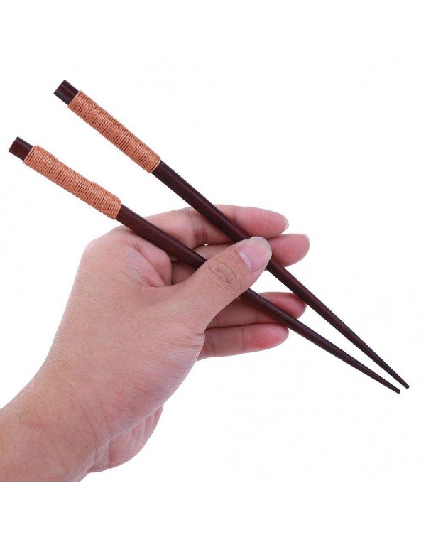 Natural Wood Chopsticks 23.5cm Student Retro Kitchen Food Tableware