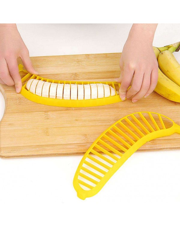 Plastic Banana Ham Slicer Fruit Vegetable Cutter Salad Maker Cooking Tool
