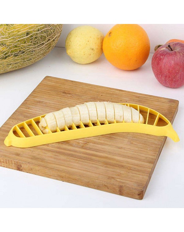 Plastic Banana Ham Slicer Fruit Vegetable Cutter Salad Maker Cooking Tool