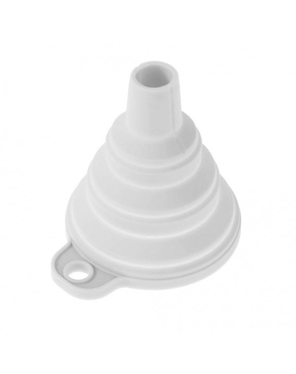 Protable Mini Silicone Foldable Oil Funnel Hopper Kitchen Tool/Nordic White