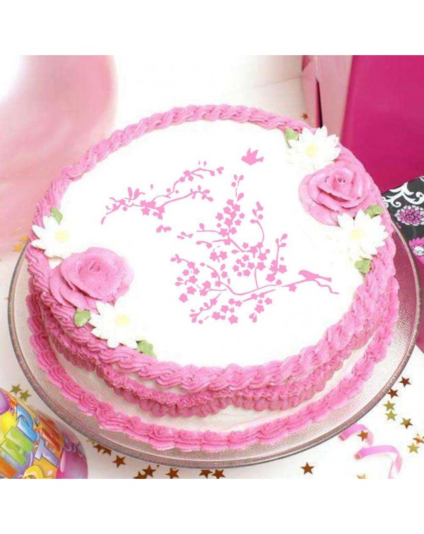 Cake Stencils Flower Spray Mold DIY Fondant Template Bakery Tool