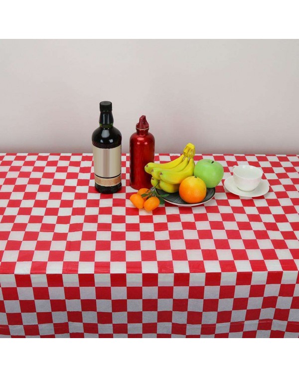 Degradable Plastic Table Cloths Rectangle Tablecloth Covers for Camping