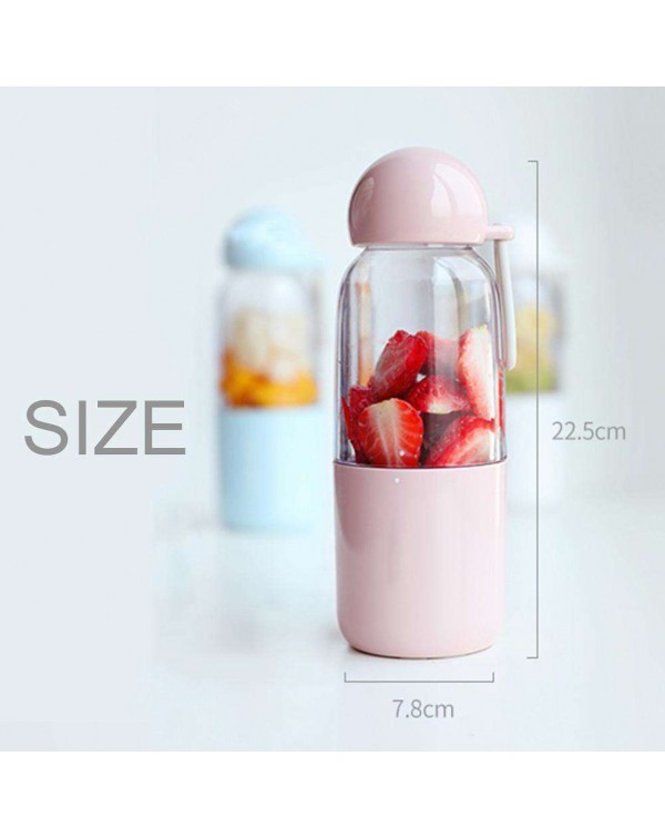 500mL Portable Electric Juicer Cup USB Recharge Fruits Juicing Bottle/Pink