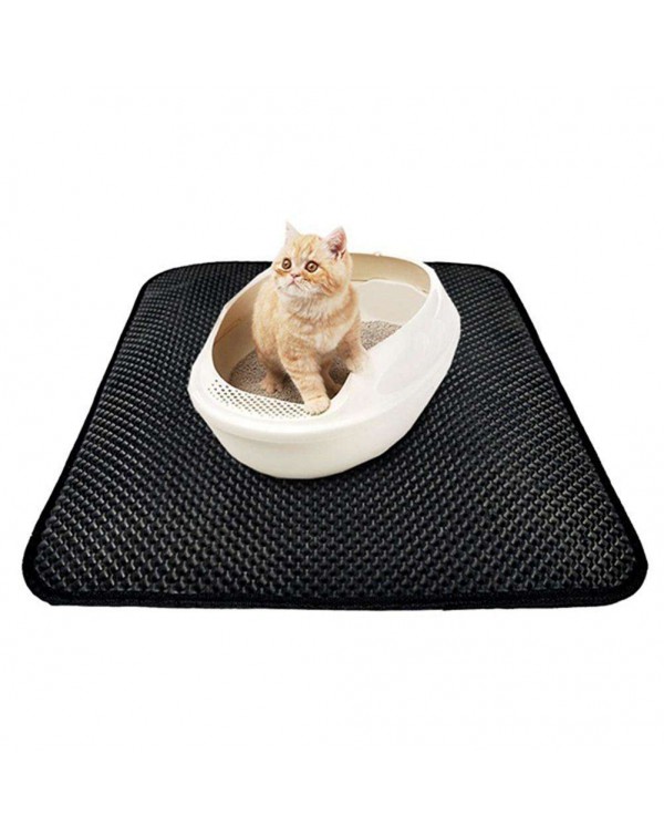 Folding Double Side Waterproof Cat Mat Kitten Litter Pad Trash Bed