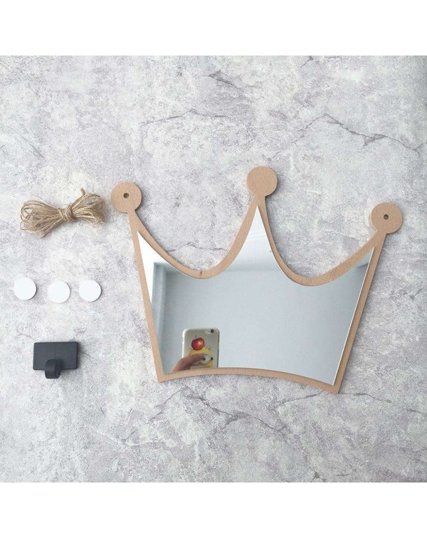 3D European Crown Self-sticky Paste Acrylic Wall Hanging Decorative Mirror