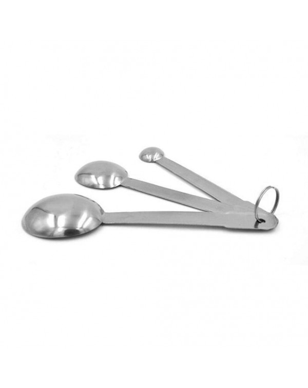 3pcs Stainless Steel Spice Measuring Spoons Baking Seasoning Measure Scoop