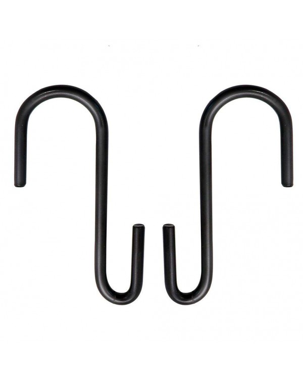 3pcs S-shape Stainless Steel Hooks Double Metal Coat Hanger Home Kit