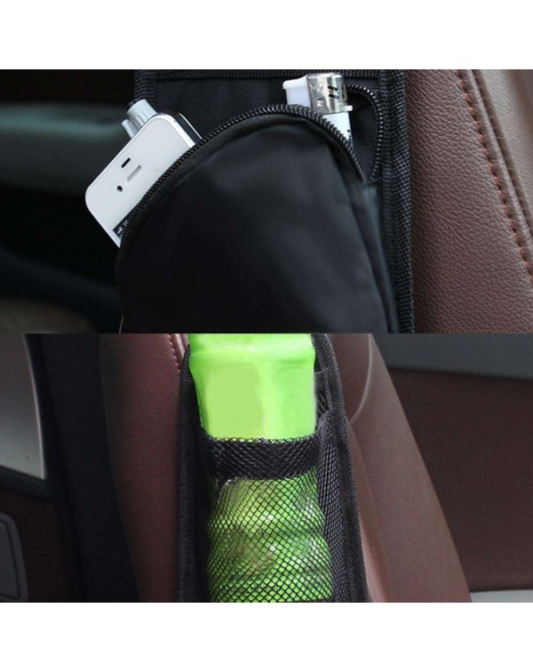 Car Seat Side Mesh Storage Bag Waterproof Multi Pockets Organizer