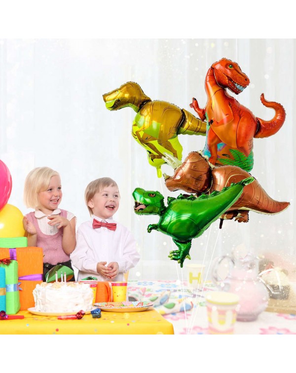 4pcs Cartoon Dinosaur Large Foil Air Balloons Birthday Kids Holiday Decor