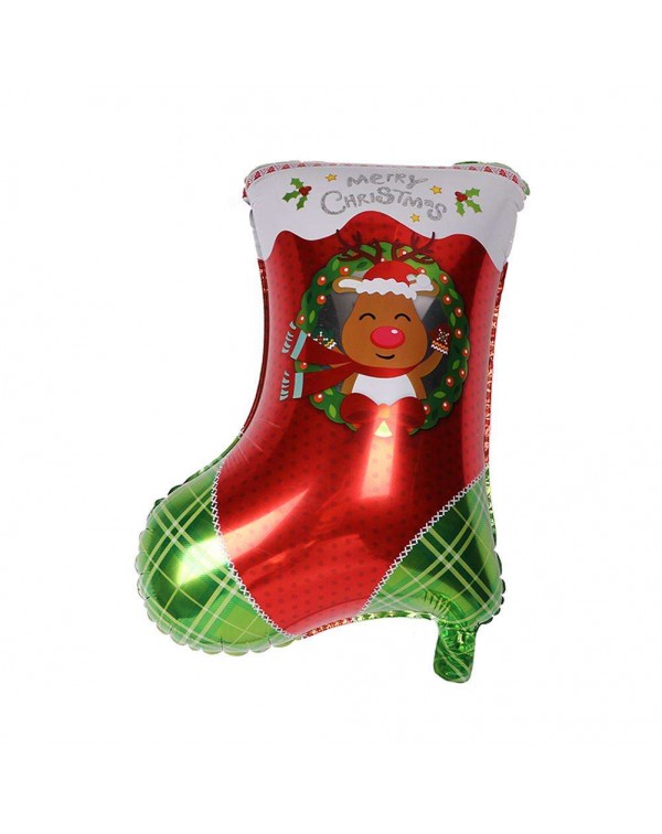 Christmas Inflatable Foil Balloon Xmas Party Socks Decor Child Gifts