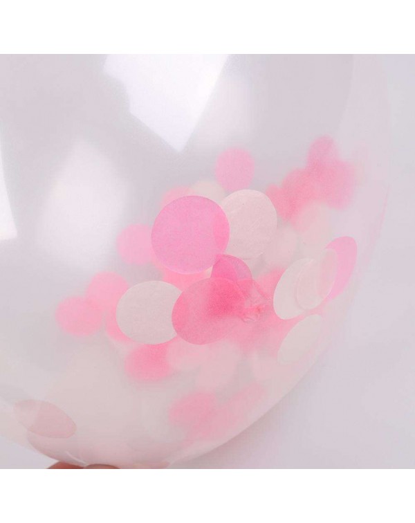 5pcs Rubber Tin Foil Confetti Balloon Baby Shower Birthday Wedding Decor