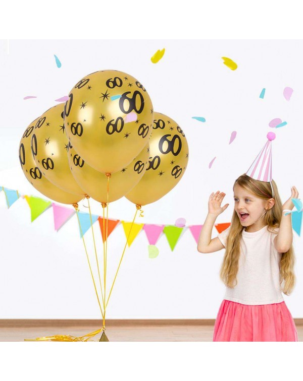 10pcs Latex Balloons 60 Printed Happy Bi...