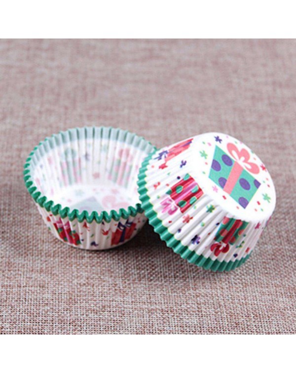 100pcs Printed Muffins Cake Paper Cups Cases Cupcake Wrappers