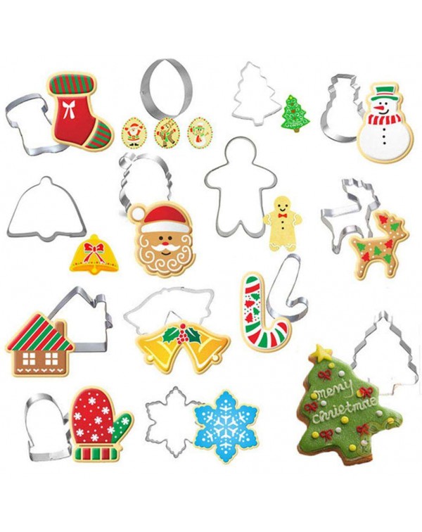 14pcs Stainless Steel Christmas Molds Mo...