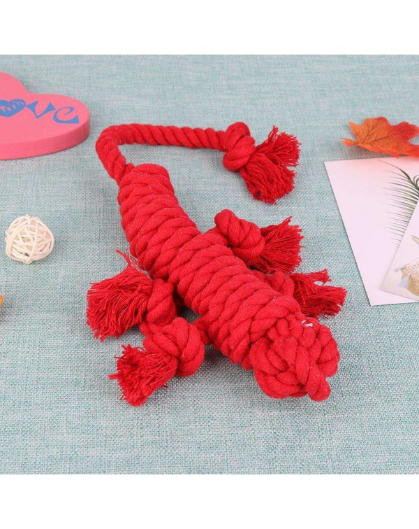 Pet Dog Cotton Rope Toys Durable Braided Knot Rope Chew Bite Molar Toy
