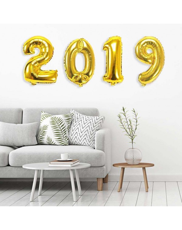 4pcs 40inch 2019 Number Foil Balloons Happy New Year Party Decor (Gold)