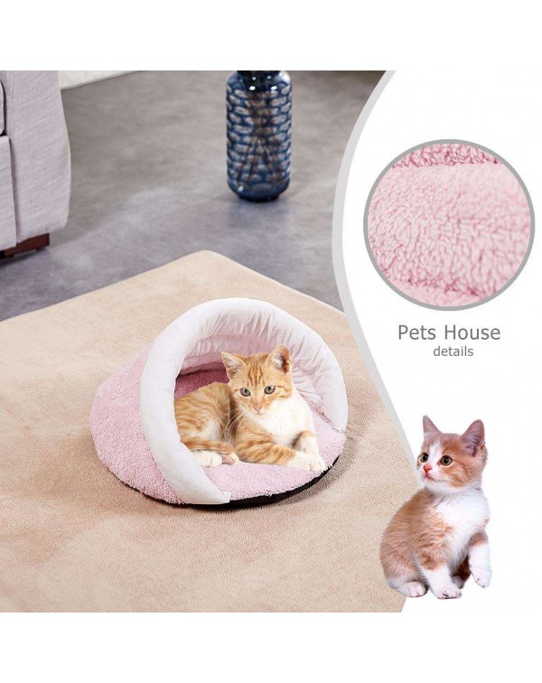 Warm Soft Plush Cats Dogs Cave Kennel House Pets Bed Cushion Cage