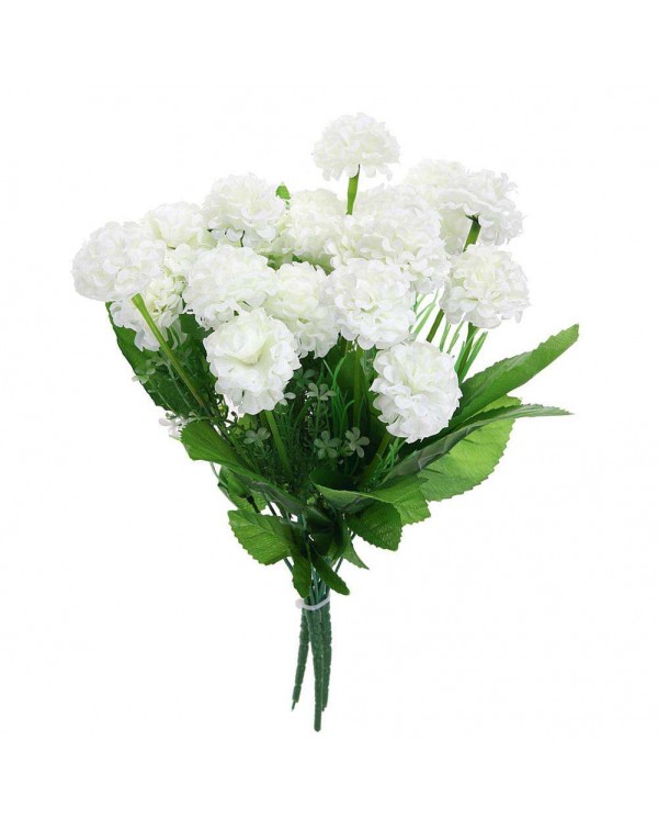 Simulation Fake Flower Bouquet Artificial Silk Flowers Wedding Decor (White