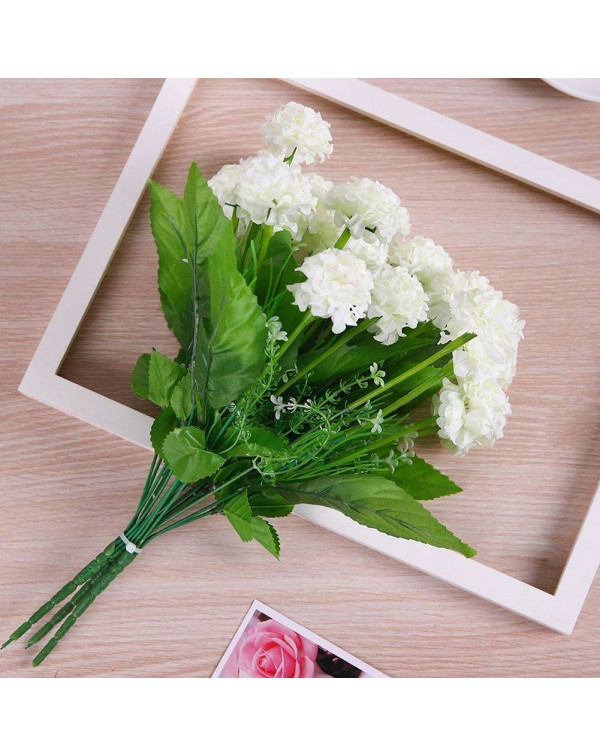 Simulation Fake Flower Bouquet Artificial Silk Flowers Wedding Decor (White