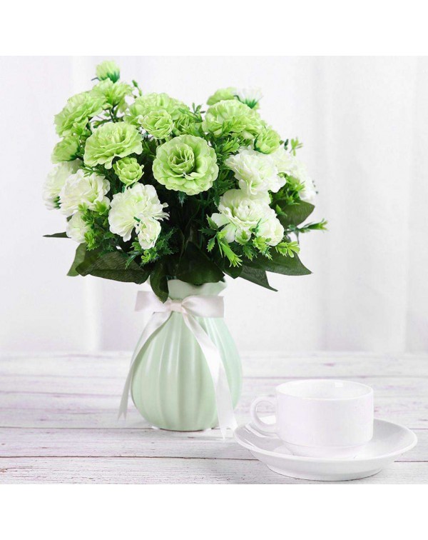 Artificial Hydrangeas Flowers Bridal Bouquet Wedding Fake Flower (Green)