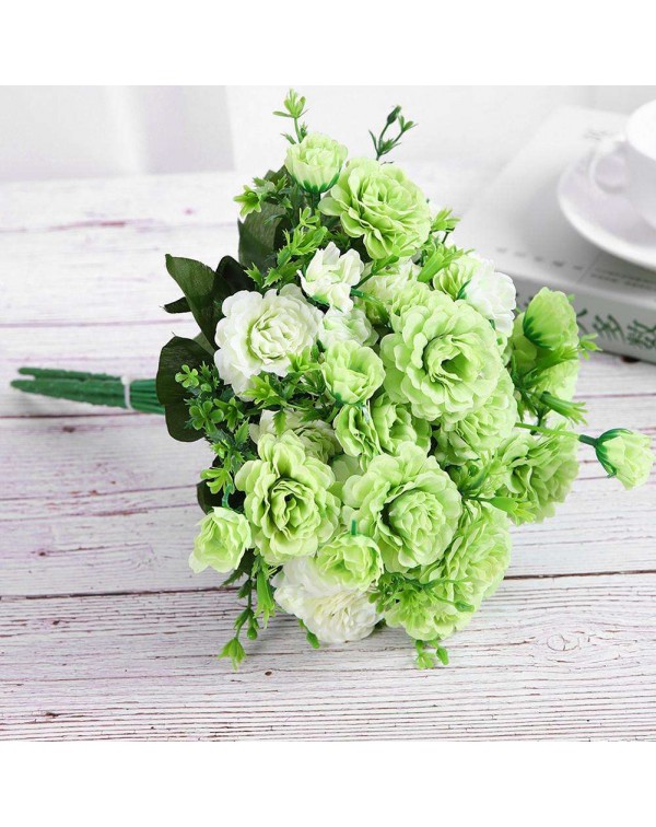 Artificial Hydrangeas Flowers Bridal Bouquet Wedding Fake Flower (Green)