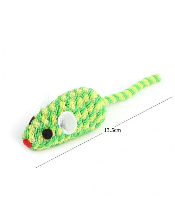 6pcs/set Elastic Cotton Rope Mouse Pet Cat Simulation Mice Chew Playing Toy