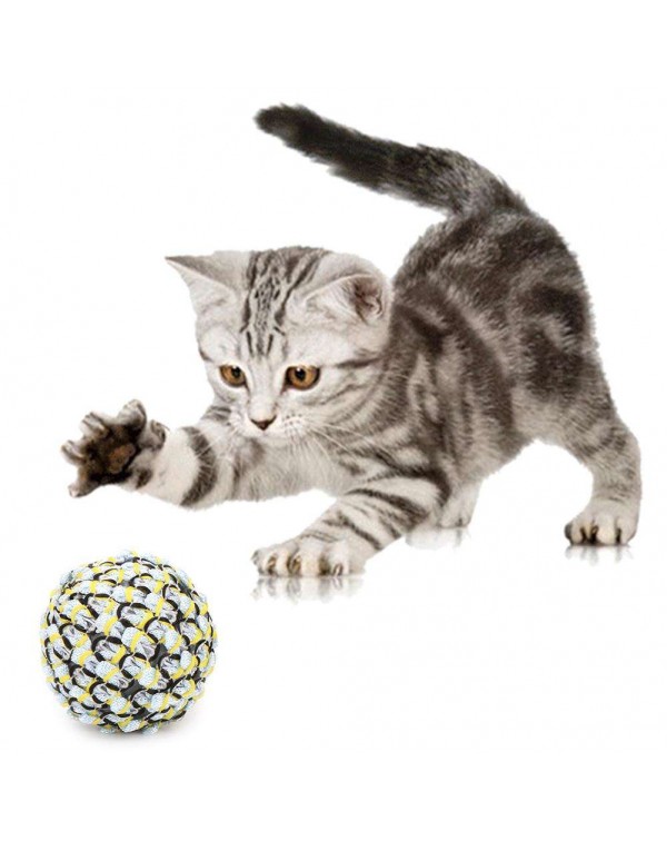 6pcs/set Elastic Multi Ball Pet Cat Chew Catch Interactive Playing Toys