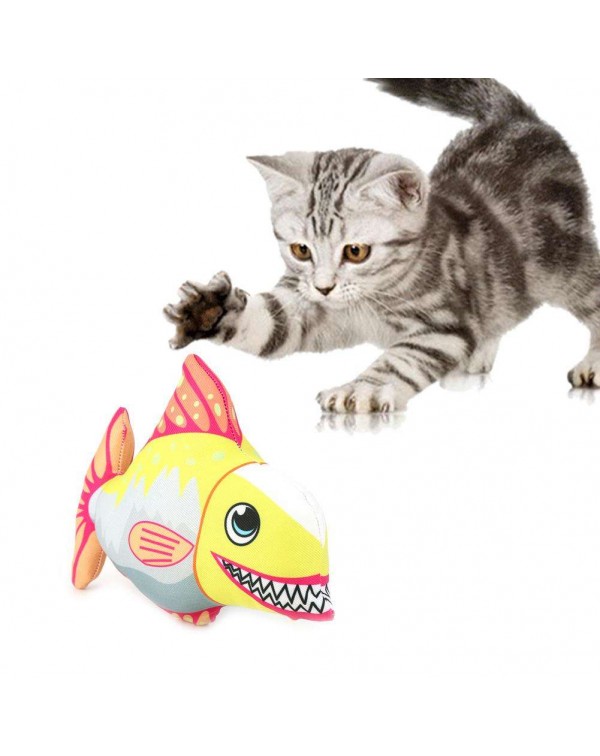 Cat Cartoon Stuffed Fish Toy Pet Kitten Teasing Interactive Toys